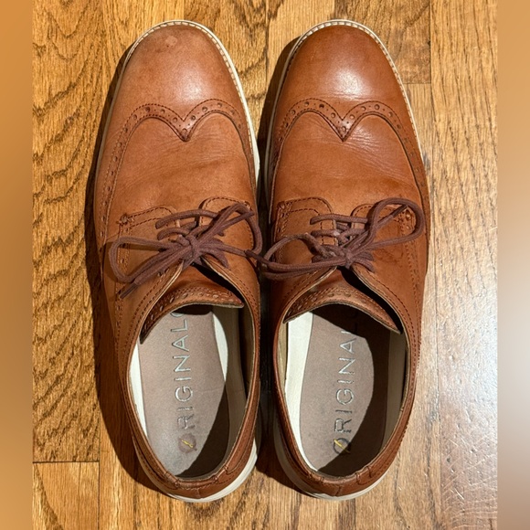 Cole Haan original grand wingtip EUC Oxford Woodbury Leather Ivory $190 11.5 - Picture 5 of 5